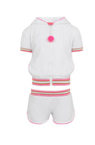 Sunnylife Girls White Short Sleeve Toweling Set